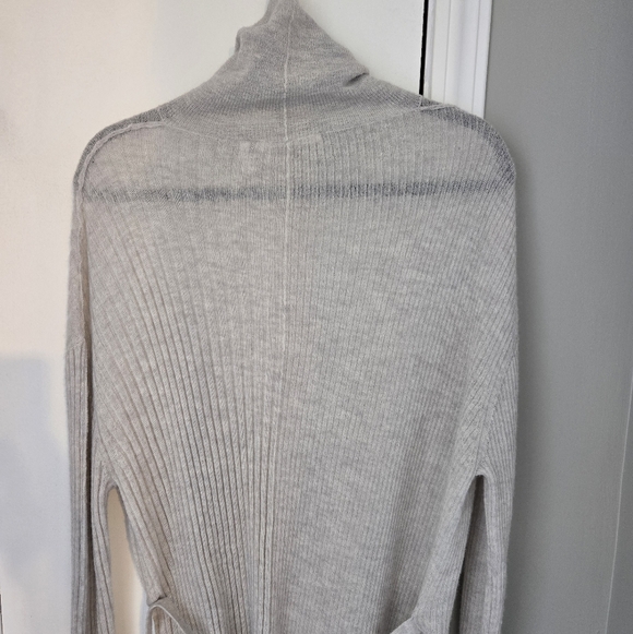 Helmut Lang Baby Alpaca Wool Turtleneck Sweater Dress Size Small Light Grey - Picture 9 of 14